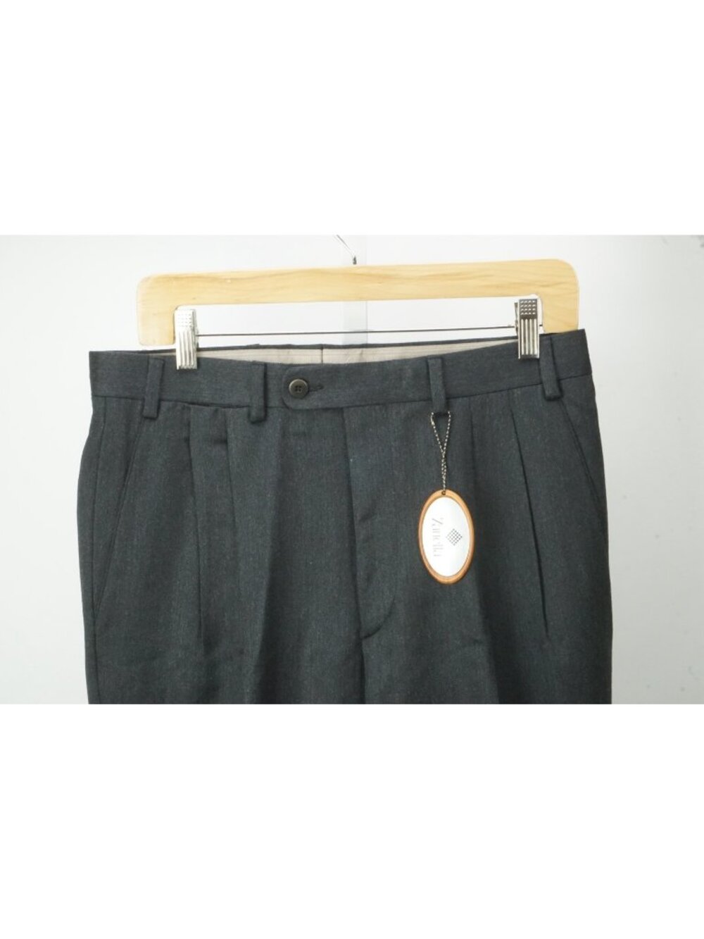 Zanella Johnny Dark Gray Wool Mens Dress Pants Sz 48 EU BRAND NEW